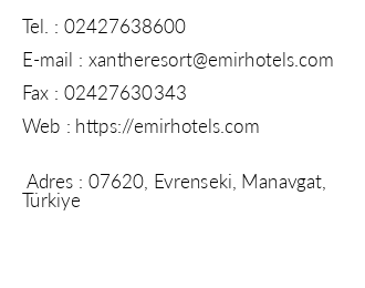 Xanthe Resort & Spa iletiim bilgileri